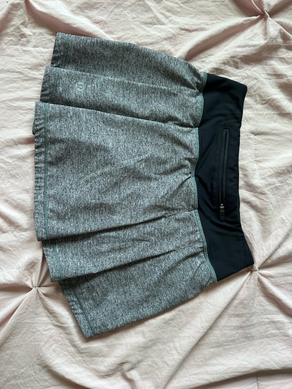 lululemon athletica Heather Gray and Black Athletic Skirt